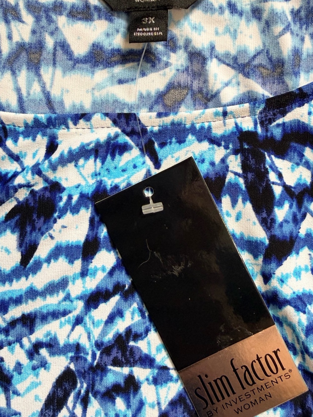 Investments Blue Multi-Pattern Ruffle-Sleeve Tunic - Picture 7 of 10
